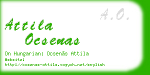 attila ocsenas business card