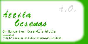 attila ocsenas business card